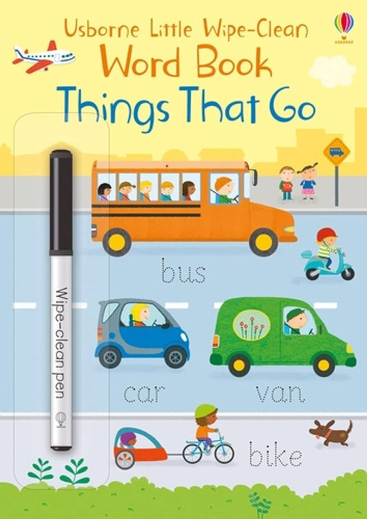 Usborne Little Wipe-Clean Word Book Things That Go