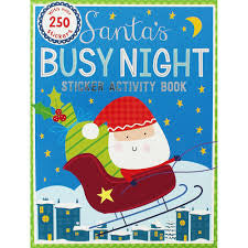 Santa’s busy night sticker activity book