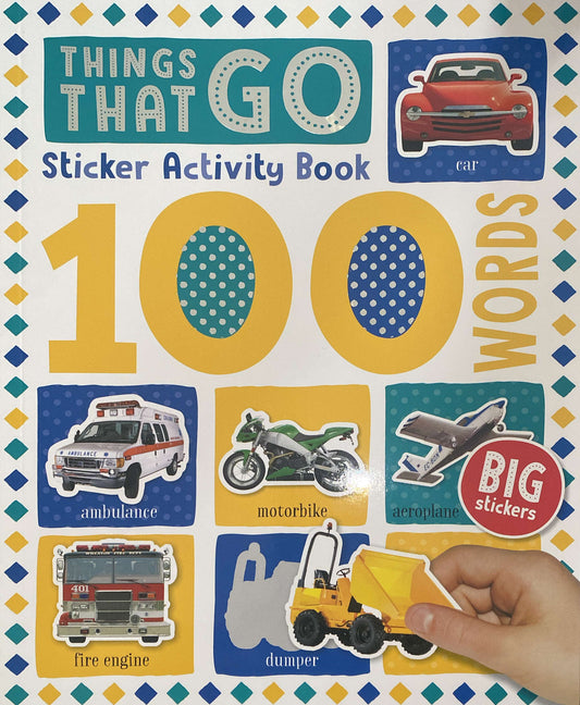 100 Words- Things That Go Sticker Activity Book